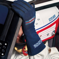 Karting Auto Racing Gloves Sparco Land Classic Martini Racing (FIA)