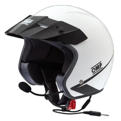 Open Face Helmet OMP Racing STAR-J Intercom white (ECE 22.06)