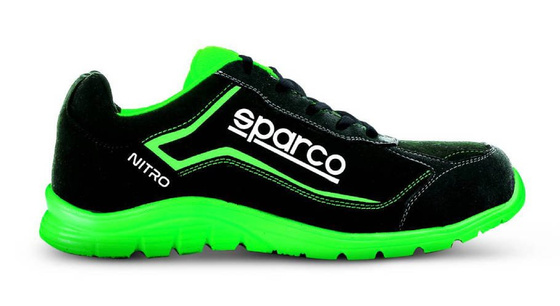 Sparco NITRO S3 low-cut Mechanics Safety Shoes black green