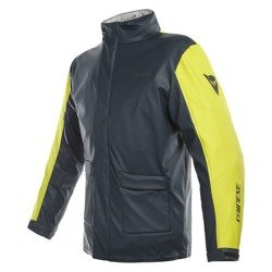 Motorcycle Rain Jacket Dainese Storm black/yellow