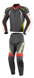 Kombinezon motocyklowy BUSE Silverstone Pro czarno-czerwono-neonowy 52