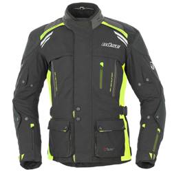 Kurtka motocyklowa BUSE Highland czarno-neonowa 48