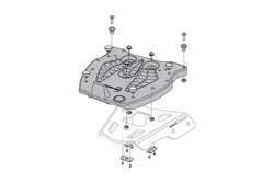 PŁYTA MONTAŻOWA DO ALU-RACK POD KUFER CENTRALNY GIVI MONOKEY, ADAPTER PLATE, SW-MOTECH