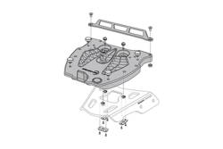 PŁYTA MONTAŻOWA DO ALU-RACK POD KUFER CENTRALNY GIVI MONOLOCK, ADAPTER PLATE, SW-MOTECH