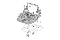 PŁYTA MONTAŻOWA DO ALU-RACK POD KUFER CENTRALNY HEPCO&BECKER, ADAPTER PLATE, SW-MOTECH