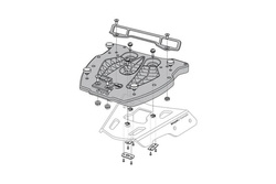 PŁYTA MONTAŻOWA DO ALU-RACK POD KUFER CENTRALNY SHAD, ADAPTER PLATE, SW-MOTECH