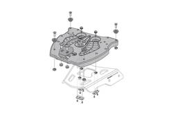 PŁYTA MONTAŻOWA DO ALU-RACK POD KUFER CENTRALNY TRAX, ADAPTER PLATE, SW-MOTECH