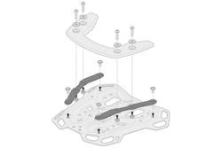 ZESTAW ADAPTERÓW DO ADVENTURE-RACK POD KUFER CENTRALNY KRAUSER K-WING, HEPCO&BECKER C-BOW SW-MOTECH