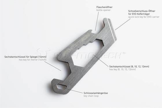 WIELOFUNKCYJNY KLUCZ MULTITOOL KEY CHAIN SW-MOTECH SILVER