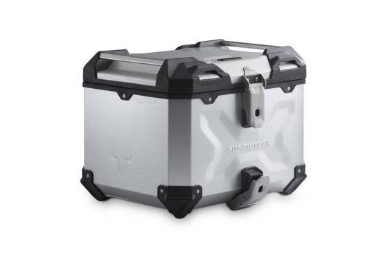 ZESTAW KUFRA CENTRALNEGO TRAX ADV SW-MOTECH F 750/850 GS (18-) PLASTIKOWY BAGAŻNIK SILVER 38L