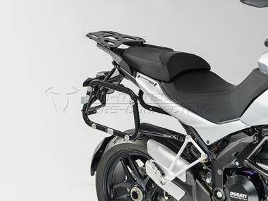 ZESTAW KUFRÓW BOCZNYCH TRAX ADV I STELAŻY SW-MOTECH MULTISTRADA 1200/S (10-14), SILVER 45/45L