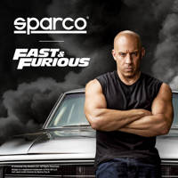 Koszulka Sparco Fast & Furious czarno-biała