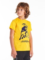 Koszulka t-shirt męska Lamborghini Big Bull żółta